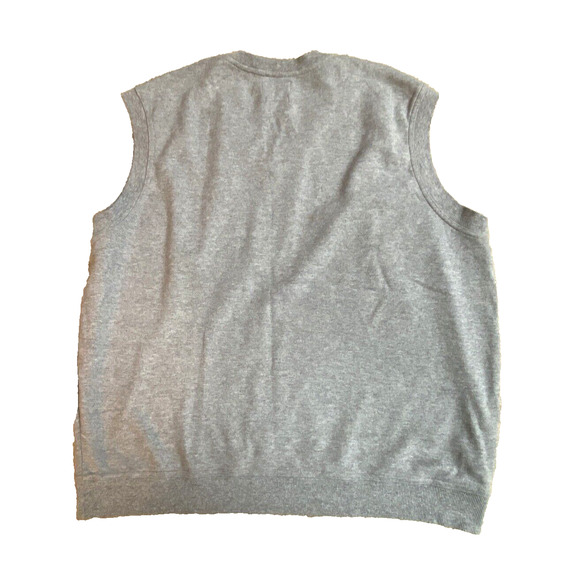 Alan Flusser Golf Silver Collection Pullover Vest Cotton Gray Sweatshirt XL - Picture 2 of 5